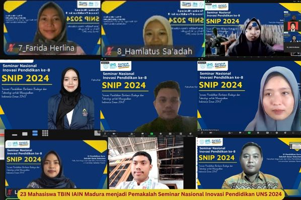 Membanggakan! Sebanyak 23 Mahasiswa TBIN IAIN Madura Geruduk Seminar Nasional Inovasi Pendidikan UNS 2024 sebagai Pemakalah